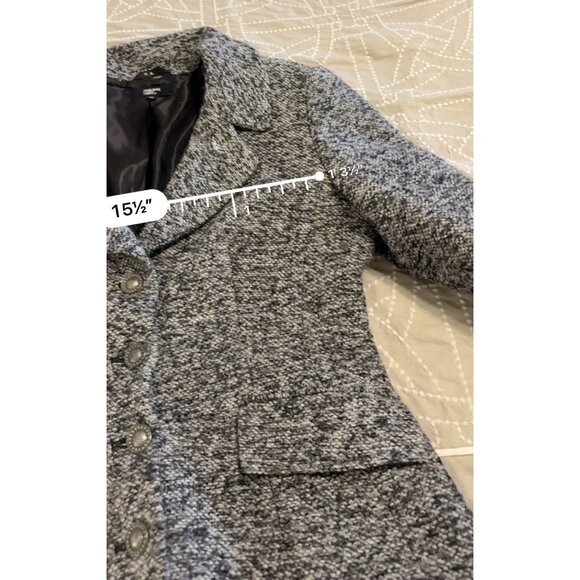 Vtg Elegant Wool Blend Womens Slimming Blazer Sz10 Dk Academia Whimsigoth Y2K - Picture 14 of 16